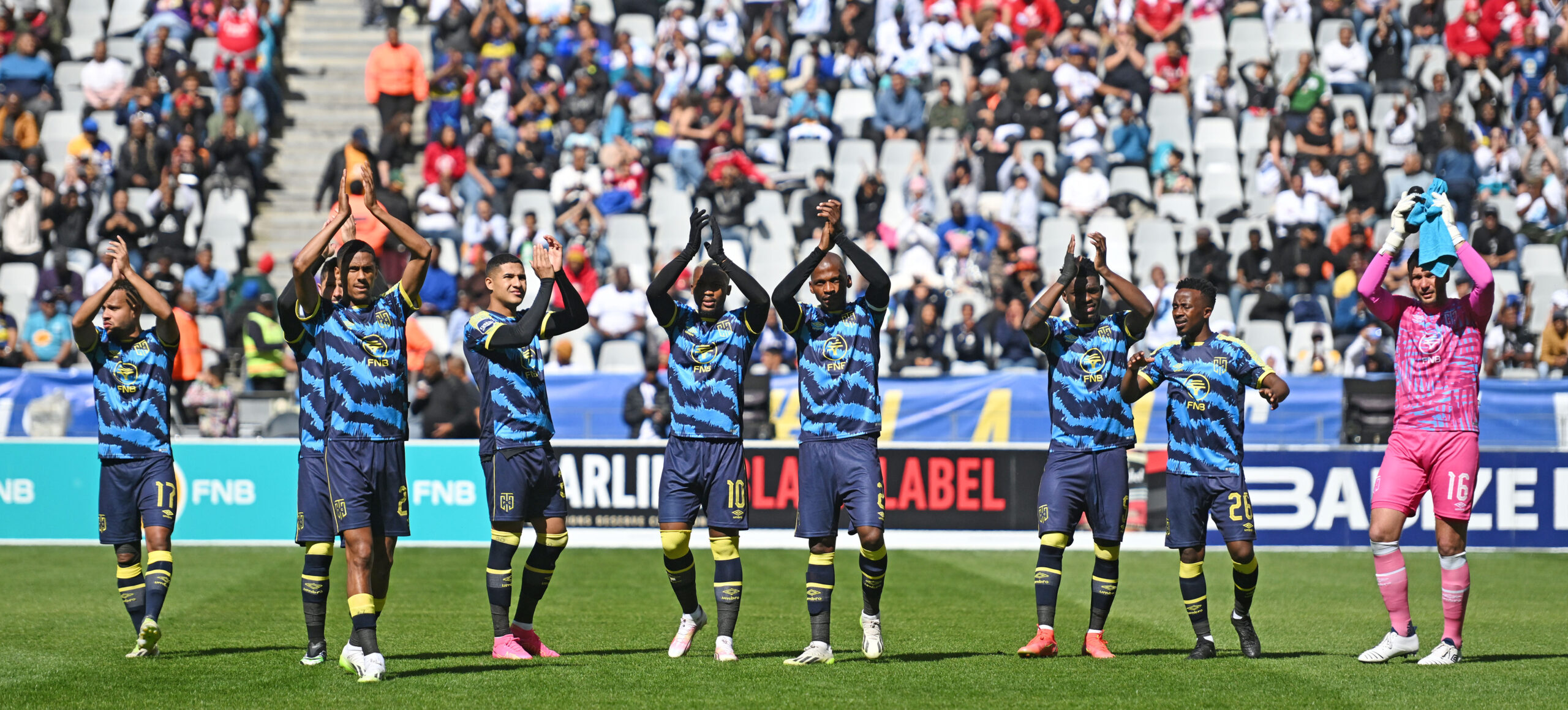 Cape Town City FC players salute supporters