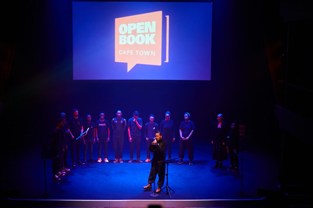 Performance on stage during Open Book Festival