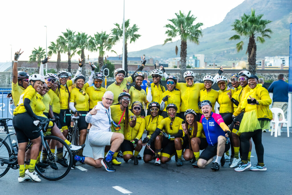 The Matsimela Ladies Clinic at the start line at the Cape Town Cycle Tour